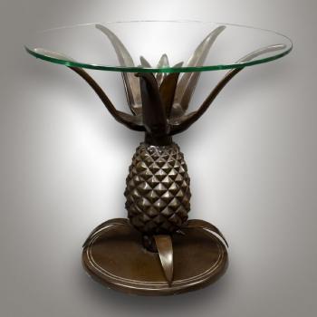 Runder Ananas-Tisch / Maison Jansen